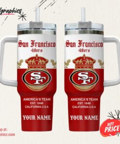 San Francisco 49ers Personalized NFL Corona Extra 40oz Stanley Tumbler