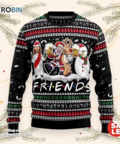 Santa Claus Jesus Friend Ugly Christmas Sweater, Jesus Christmas Sweater