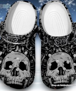 Scary Skull, Horror Skull Face 3D Printed Crocs Clogs Shoes
