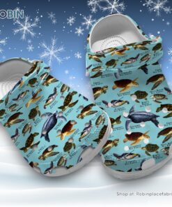 Sea Turtles Of The World 3D Printed Crocs Clogs Shoes