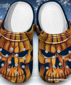 Skull Pumpkin 3d Print 3D Printed Crocs Clogs Shoes