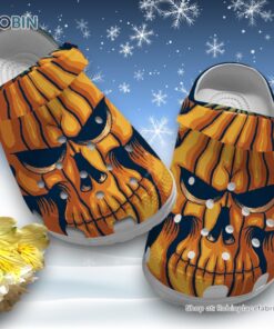 Skull Pumpkin 3d Print 3D Printed Crocs Clogs Shoes