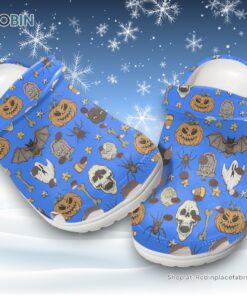 Skull Pumpkin 3D Printed Crocs Clogs Shoes