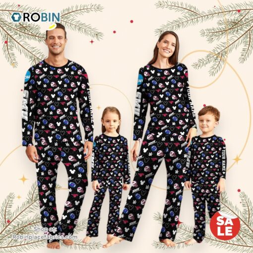 SMU Mustangs NCAA And Mickey  Mouse Pajamas Custom Your Name