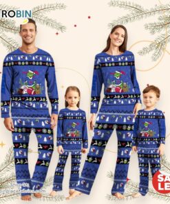 SMU Mustangs NCAA Custom Name Grinch Christmas And Sport Team Pajama Set SMU Mustangs NCAA Custom Name Grinch Christmas And Sport Team Pajama Set