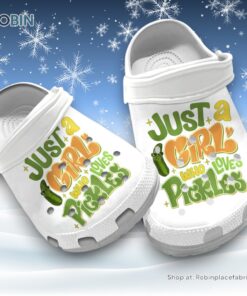 Soft Just A Girl Who Loves Pickles 3D Printed Crocs Soft Just A Girl Who Loves Pickles 3D Printed Crocs
