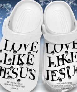 Soft Love Like Jesus 3D Printed Crocs