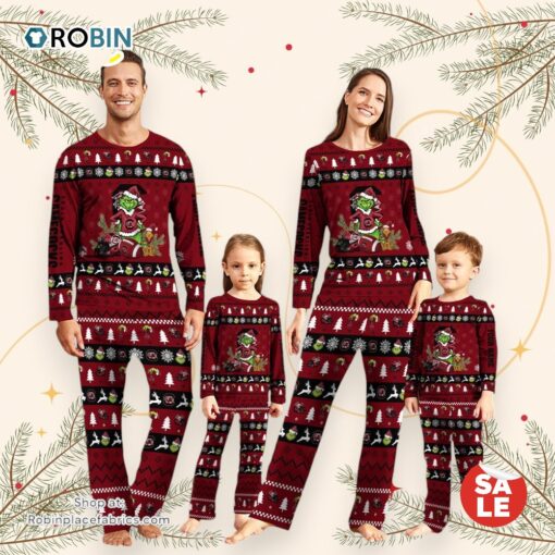 South Carolina Gamecocks NCAA Custom Name Grinch Christmas And Sport Team Pajama Set