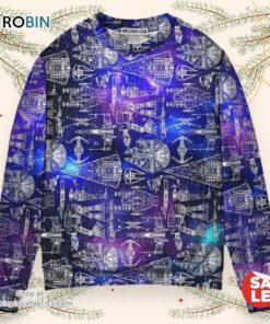 SPACE SHIPS STAR WARS GALAXY Sweater, Star Wars Ugly Sweatshirt