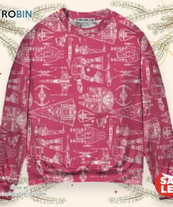 SPACE SHIPS STAR WARS PINK Sweater, Star Wars Ugly Sweatshirt