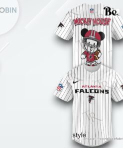 Special Mickey Mouse Design Atlanta Falcons Baseball Jersey Shirt Style