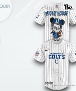 Special Mickey Mouse Design Indianapolis Colts Baseball Jersey Shirt Style