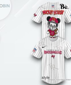 Special Mickey Mouse Design Tampa Bay Buccaneers Baseball Jersey Shirt Style