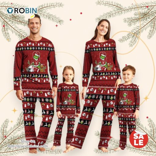 Stanford Cardinal NCAA Custom Name Grinch Christmas And Sport Team Pajama Set