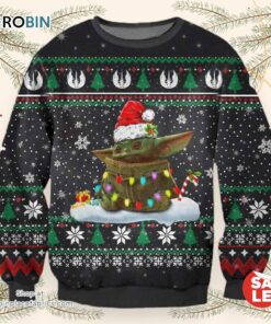 Star Wars Baby Yoda Happy Christmas Occasion Holiday Ugly Christmas Sweater, Star Wars Ugly Sweatshirt