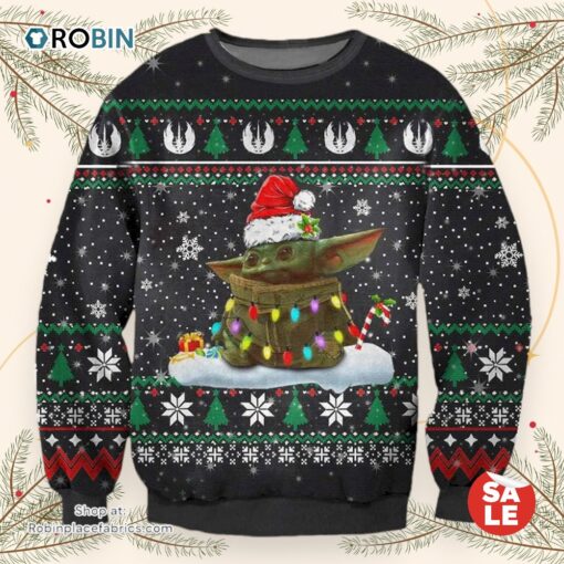 Star Wars Baby Yoda Happy Christmas Occasion Holiday Ugly Christmas Sweater, Star Wars Ugly Sweatshirt
