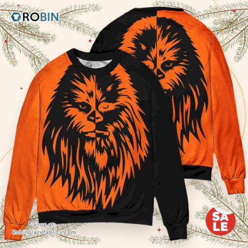Star Wars Chewbacca Two Faced Halloween Sweater, Star Wars Ugly Sweatshirt