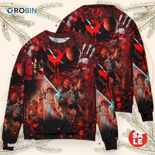 Star Wars Horror Blood Scary Halloween Sweater, Star Wars Ugly Sweatshirt