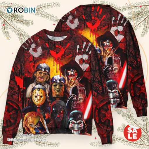Star Wars Horror Darth Vader Halloween Sweater, Star Wars Ugly Sweatshirt