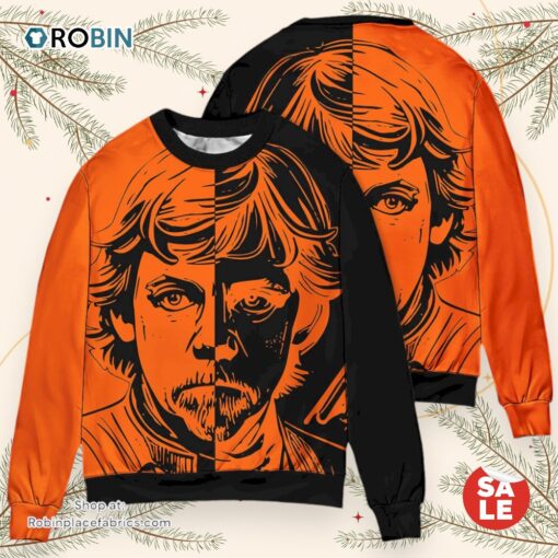 Star Wars Luke Skywalker Two Faced Halloween Sweater