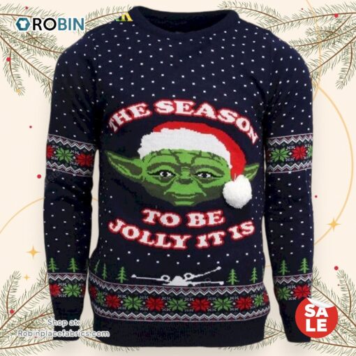 Star Wars Master Yoda The Season To Be Jolly It Is Ugly Christmas Sweater, Star Wars Christmas Sweater