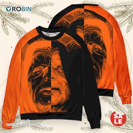 Star Wars Palpatine Two Faced Halloween Sweater, Star Wars Ugly Sweatshirt