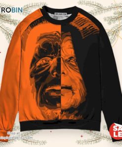 Star Wars Palpatine Two Faced Halloween Sweater, Star Wars Ugly Sweatshirt