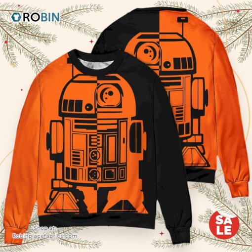 Star Wars R2 D2 Two Faced Halloween Sweater