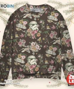 Star Wars Stormtrooper Flower Vintage Sweater, Star Wars Ugly Sweatshirt Star Wars Stormtrooper Flower Vintage Sweater, Star Wars Ugly Sweatshirt