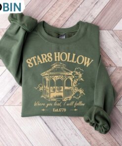 Stars Hollow Sweatshirt, Retro Where You Lead I Will Follow Shirt, Long Sleeve Cotton, Hoodie