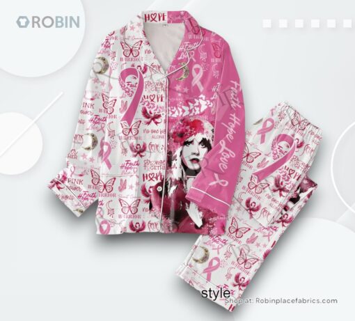 Stevie Nicks Breast Cancer Pajamas Set