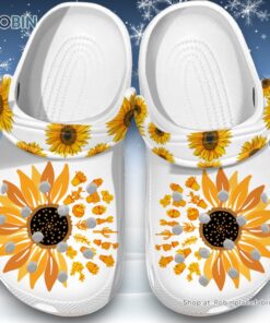 Succulent and Sunflower 3D Printed Crocs Clogs Shoes