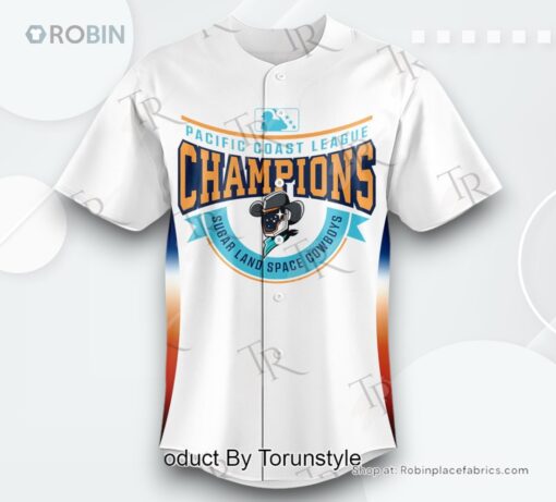 Sugar Land Space Cowboys Pacific Coast League Champions Baseball Jersey Shirt Style