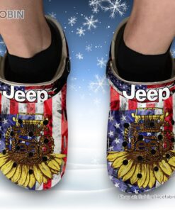 Sunflower Jeep Girl 3D Printed Crocs Clogs Shoes Sunflower Jeep Girl 3D Printed Crocs Clogs Shoes