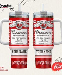 Tampa Bay Buccaneers NFL Kings of Football Personalized Stanley Tumbler 40Oz