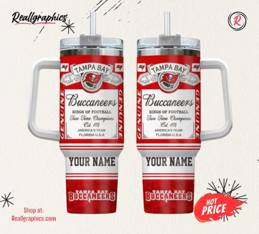 Tampa Bay Buccaneers NFL Kings of Football Personalized Stanley Tumbler 40Oz
