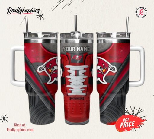 Tampa Bay Buccaneers Sneaker NFL Personalized Stanley Tumbler 40Oz