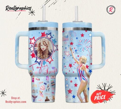 Taylor Swift 4th of July America Stanley Tumbler