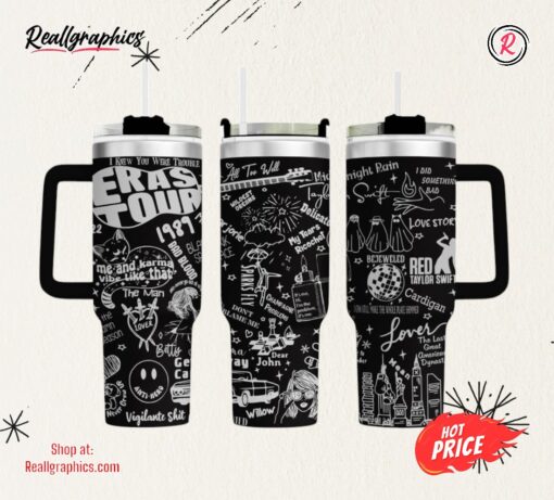 Taylor Swift Engraved Cup Eras Tour 40 Oz Tumbler