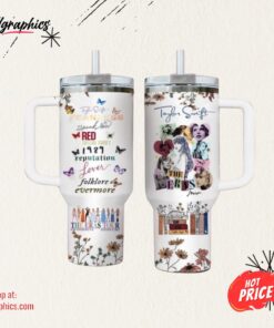 Taylor Swift Eras Tour Cup 40 Oz Taylor Swift Eras Stanley Tumbler Dupe Taylors Version Stainless Steel Tumblers 40Oz With Handle 1989 Reputation Birthday Gift For Fans
