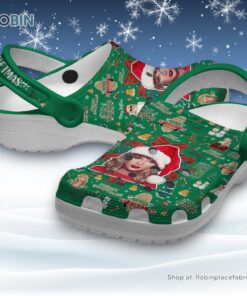 Taylor Swift Merry Christmas Green Classic Crocs