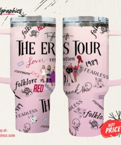 Taylor Swift Stanley Cup 40 Oz Stanley Tumbler With Handle Gift For Swiftie Red 1989 Lover Folklore Fearless Reputation Taylors Version
