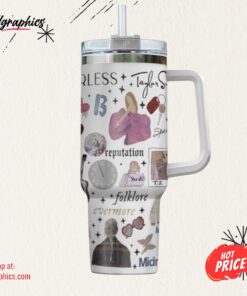 Taylor Swift Travel Mug 40Oz Taylor Swift Eras Tour Concert Tumbler 40 Oz Taylor Album Covers
