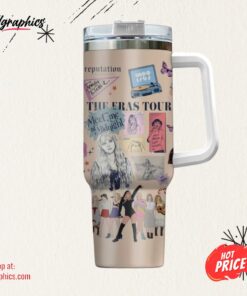 Taylor Swift Tumbler Cup 40 Oz Swiftie Eras Tour 40Oz Stanley Tumbler Taylors Version Concert Stainless Steel Travel Mug Christmas Gift
