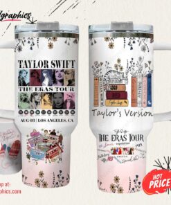 Taylors Version 40oz Tumbler Eras Tour Stanley Quencher with Handle