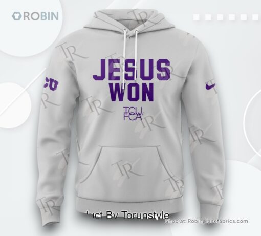 TCU Football 2024 Jesus Won AOP Clothing (Hoodie, Sweatshirt, T Shirt), Longpants, Cap