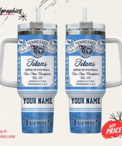 Tennessee Titans NFL Kings of Football Personalized Stanley Tumbler 40Oz