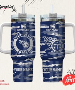 Tennessee Titans NFL Personalized New Camo Pattern Stanley Tumbler 40oz