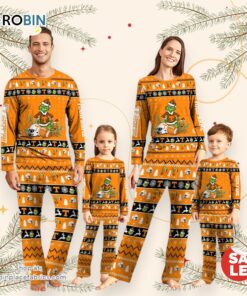 Tennessee Volunteers NCAA Custom Name Grinch Christmas And Sport Team Pajama Set