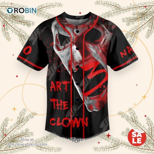 Terrifier Art The Clown He’s Killing Them One By One Custom Baseball Jersey